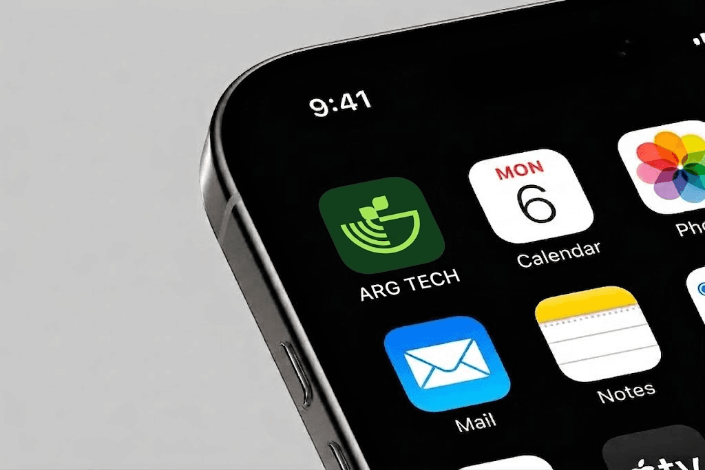 ARG TECH app screen