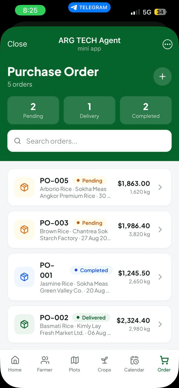 Purchase orders